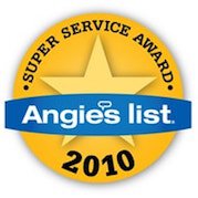 2010 Earthquake Retrofitting Super Service Award from Angieslist