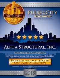 Alpha Structural's 2015 Pulse of the city award